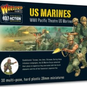 Blot Action US Marines Pacific Theater 1:56 WWII Military Wargaming Figures Plastic Model Kit