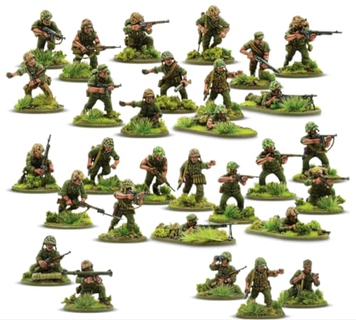 Blot Action US Marines Pacific Theater 1:56 WWII Military Wargaming Figures Plastic Model Kit