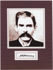 kirkland signature doc holliday, wild west gunslinger 8 x 10 autograph photo on glossy photo paper