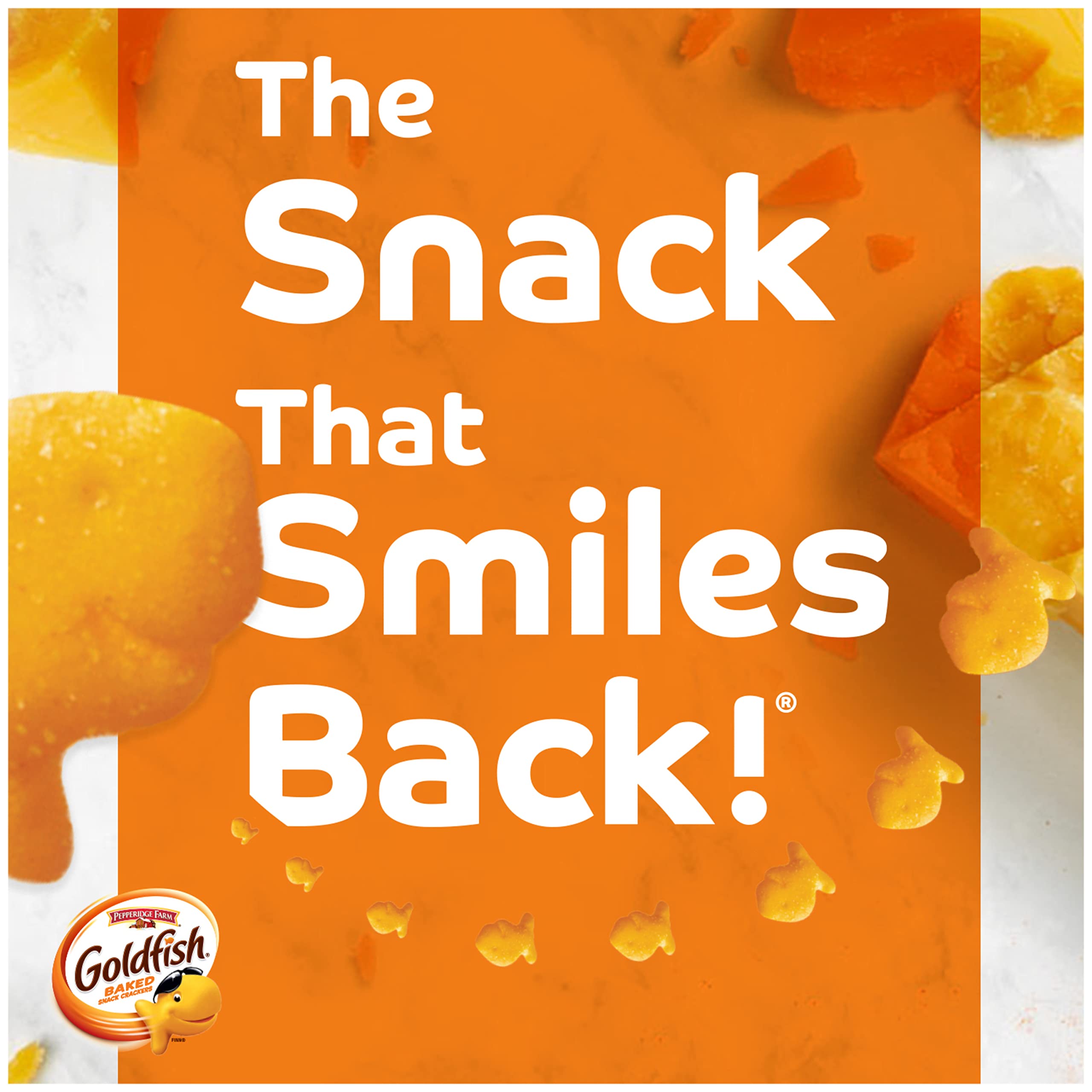 Goldfish Cheddar Cheese Crackers, Baked Snack Crackers, 30 oz Carton