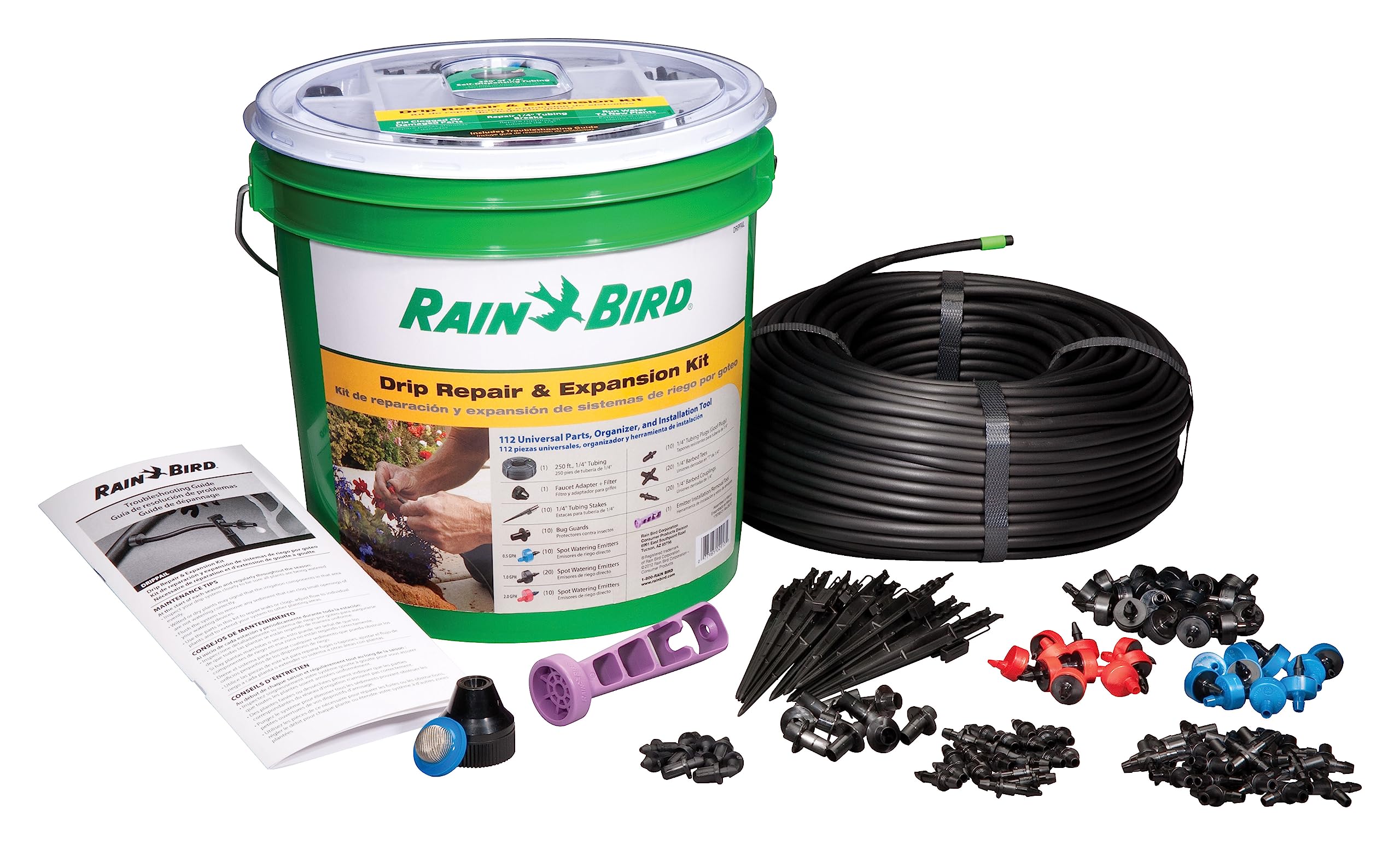 Rain Bird DRIPPAILQ Drip Irrigation Repair and Expansion Kit,Green