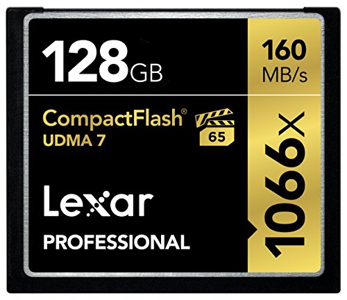 Lexar Professional 1066x 128GB CompactFlash Card, Up to 160MB/s Read, for Professional Photographer, Videographer, Enthusiast (LCF128CRBNA1066)