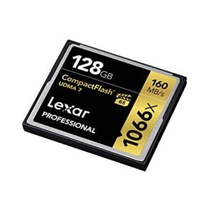 Lexar Professional 1066x 128GB CompactFlash Card, Up to 160MB/s Read, for Professional Photographer, Videographer, Enthusiast (LCF128CRBNA1066)