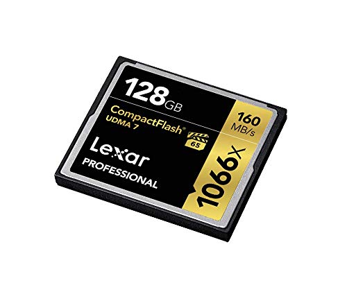 Lexar Professional 1066x 128GB CompactFlash Card, Up to 160MB/s Read, for Professional Photographer, Videographer, Enthusiast (LCF128CRBNA1066)