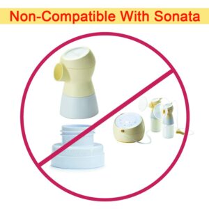 Maymom Conversion Kit Compatible with Medela Breast Pumps (Selected) to be Compatible with Avent Classic Bottles, Avant Natural PP Bottle and speCtra Wide-mouth Bottles Thread Changer; w Sealing Rings