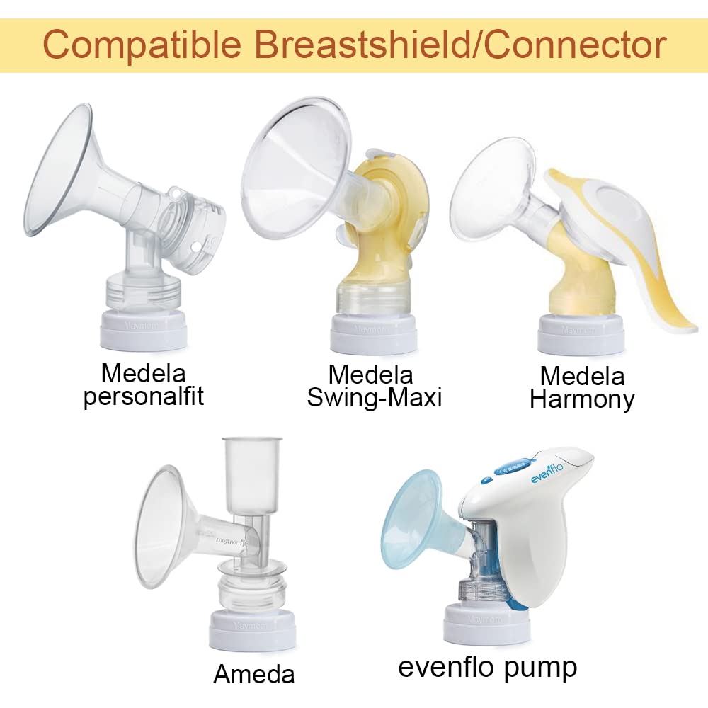 Maymom Conversion Kit Compatible with Medela Breast Pumps (Selected) to be Compatible with Avent Classic Bottles, Avant Natural PP Bottle and speCtra Wide-mouth Bottles Thread Changer; w Sealing Rings