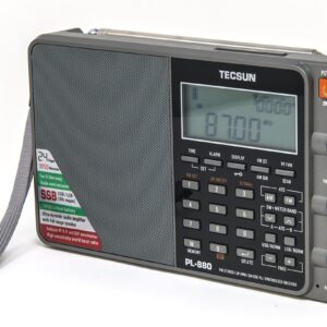 Tecsun PL880 Portable Digital PLL Dual Conversion AM/FM, Longwave & Shortwave Radio with SSB (Single Side Band) Reception, Color Silver