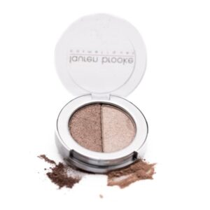 Lauren Brooke Cosmetiques Pressed Eyeshadow Duos, Natural, Organic Makeup (Cappuccino/Pearl)