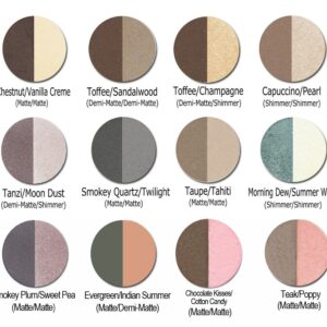 Lauren Brooke Cosmetiques Pressed Eyeshadow Duos, Natural, Organic Makeup (Cappuccino/Pearl)