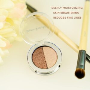 Lauren Brooke Cosmetiques Pressed Eyeshadow Duos, Natural, Organic Makeup (Cappuccino/Pearl)