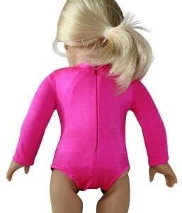 Sparkling Success: 2024 American Doll Girl Pink Gymnastics Doll Clothes Set with Leotard, Mat, Olympic Medal and Hair Accessory. 4 PCS in All! Doll Not Included