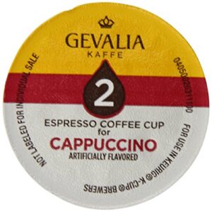 gevalia kaffe, 2-step k-cup & froth packets, (cappuccino espresso), 6 count (pack of 3)