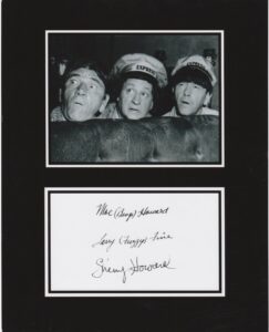 kirkland the three stooges 8 x 10 photo display autograph on glossy photo paper