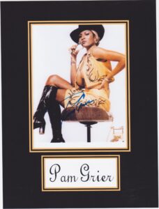 kirkland pam grier 8 x 10 photo display autograph on glossy photo paper