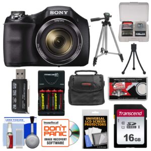 sony cyber-shot dsc-h300 digital camera with 16gb card + batteries & charger + case + tripod + accessory kit