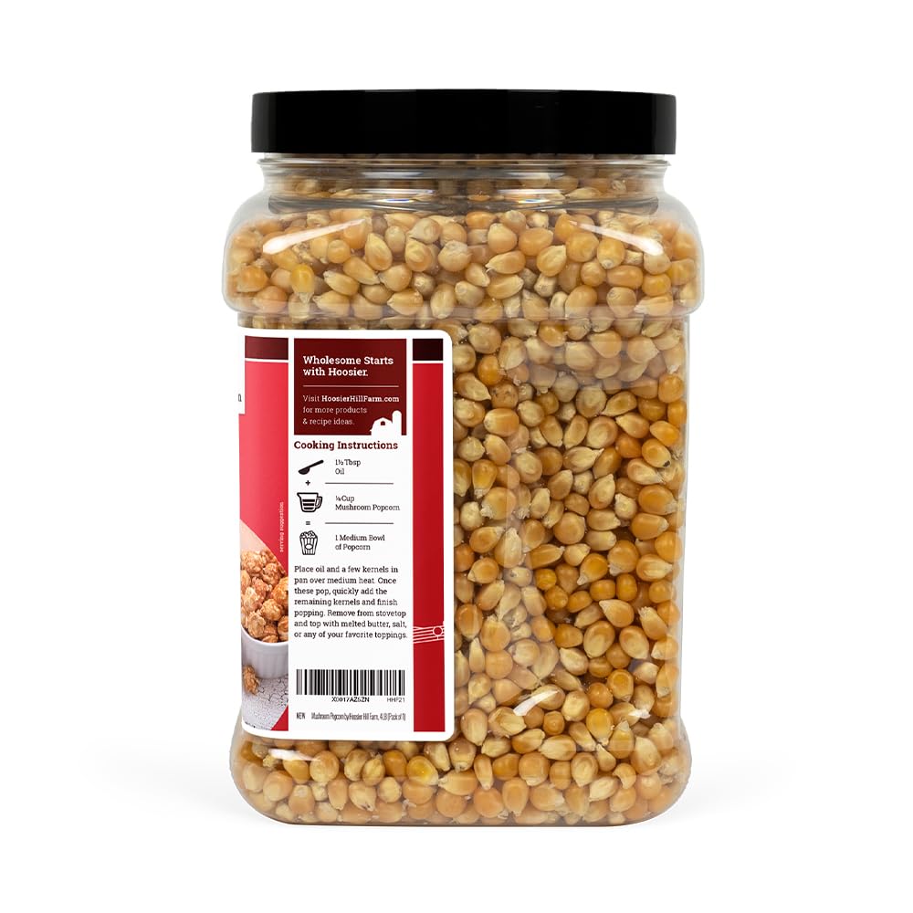 Hoosier Hill Farm Mushroom Popcorn, 4LB (Pack of 1)