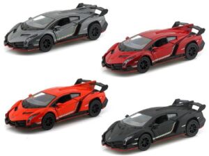 kinsmart lamborghini veneno 1/36 diecast metal toy model (4 set)