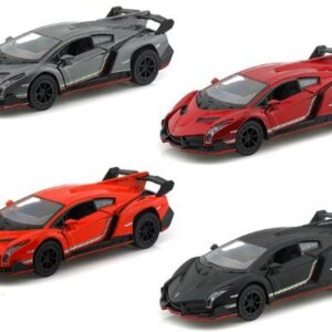 KiNSMART Lamborghini Veneno 1/36 Diecast Metal Toy Model (4 Set)