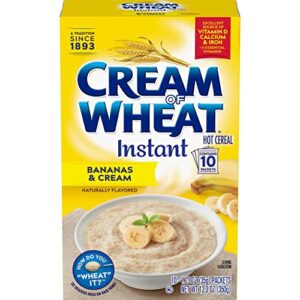 cream of wheat instant hot cereal, bananas and cream, 1.23 ounce, 10 packets