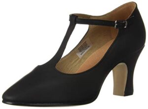 bloch women's chord t-bar strap 3" dance shoe, black, 9 medium us