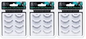 (3 pack) ardell professional natural multipack - 110 black by ardell