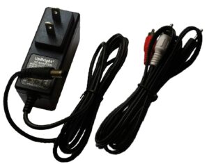 upbright 12v ac/dc adapter + 2rca audio y cable compatible with bose companion 2 series ii 3 iii pc speakers multimedia computer speaker system p/n jod-48u-08a pt 263027 pt263027 12vdc power supply