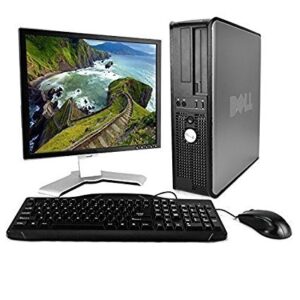 dell optiplex desktop complete computer package with windows 10 home - keyboard, mouse, 17" lcd monitor(brands may vary) (renewed)