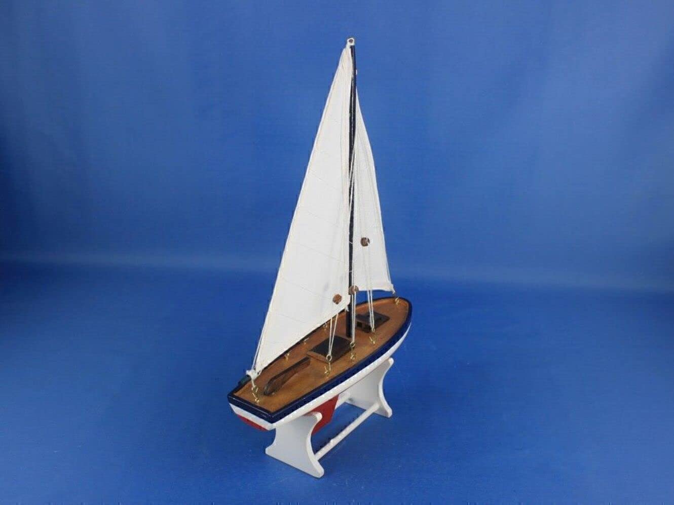 Hampton Nautical It Floats 12" American Floating Sailboat Hampton Nautical Model Ship, Fully Assembled (Not a Kit)