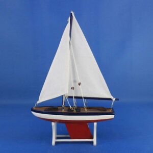 Hampton Nautical It Floats 12" American Floating Sailboat Hampton Nautical Model Ship, Fully Assembled (Not a Kit)