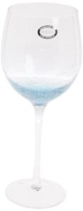 abbott collection blue/clear fish cut goblet