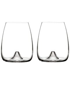 waterford elegance stemless wine glass, pair