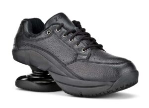 z-coil women's legend slip resistant black leather tennis shoe 6 c/d us