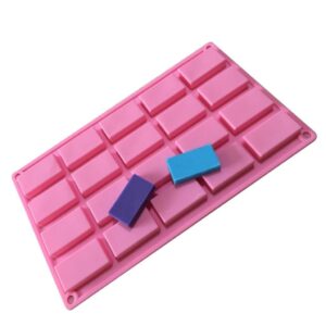 allforhome 20 cavities rectangle silicone soap molds handmade guest sample soap molds ice cube tray biscuit candy chocolate bar diy molds moulds