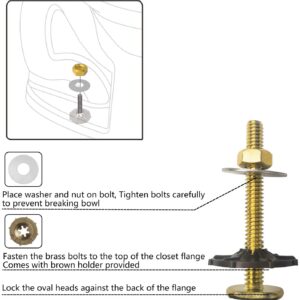 LASCO Toilet Bowl Extra Thick Wax Ring with Brass Bolts Reinforced Urethane Core and Polyethylene Flange - 516545 , Yellow