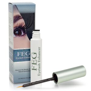 feg eyelash rapid eye lash growth serum | for lash and brow | creates longer & darker eyelashes | eyelash enhancing serum to help lengthen, thicken and darken your eyelashes | single pack