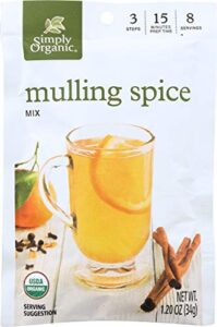 simply organic mulling spice, certified organic, gluten-free | 1.2 oz | pack of 3