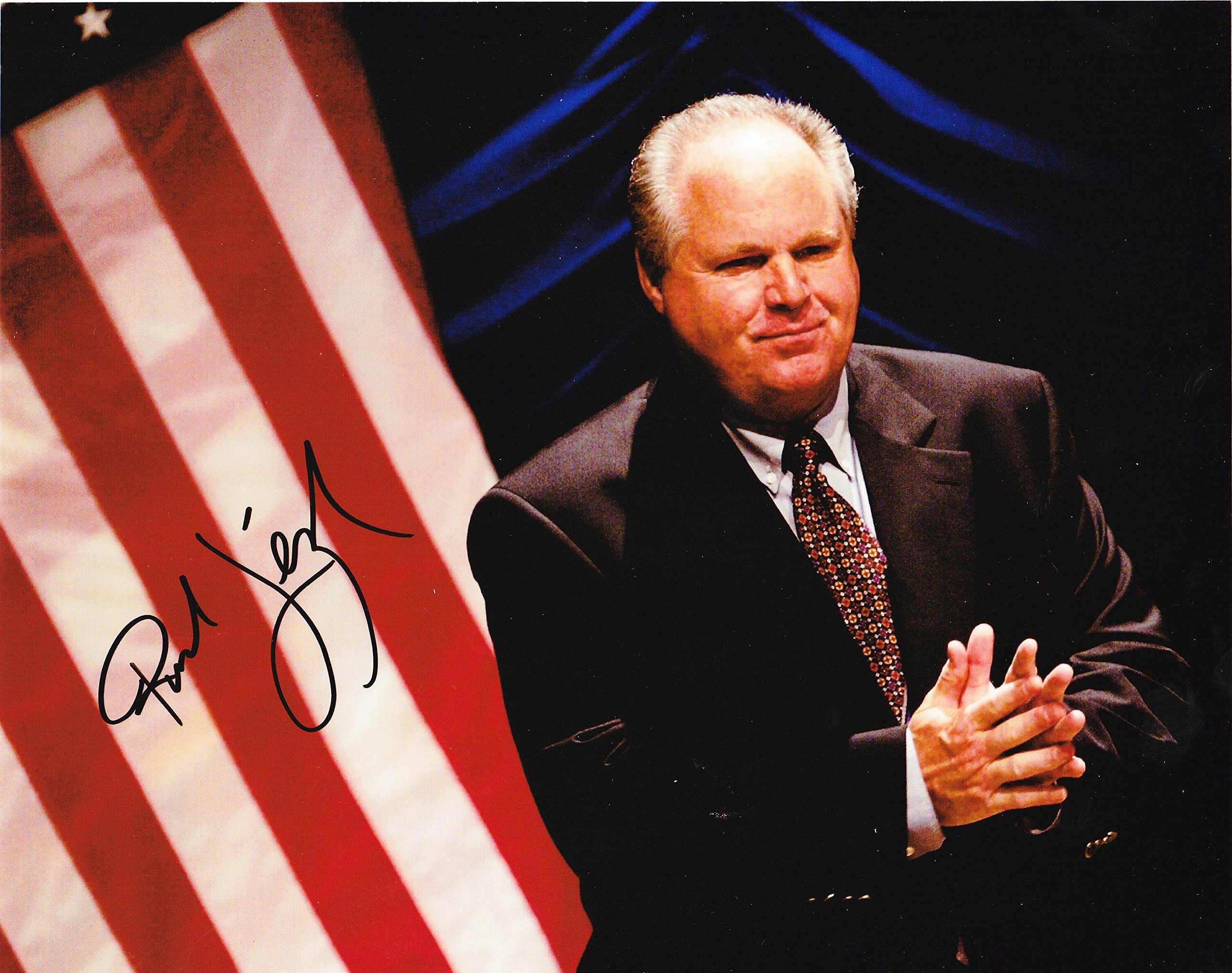 Kirkland Rush Limbaugh, 8 X 10 Photo Display Autograph on Glossy Photo Paper