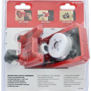 Milwaukee 49-22-4073 Polycarbonate 1-3/8" - 1-3/4" Door Lock and Deadbolt Installation Kit with Included Hole Saw, Auto-Centering Guide and Non-Slip Clamp (Drill / Driver Not Included)