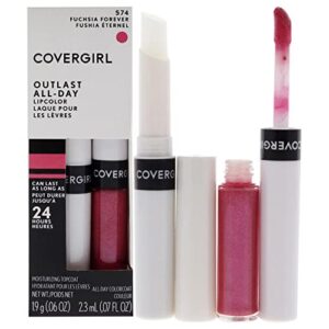 covergirl outlast all-day lip color with topcoat, fuchsia forever