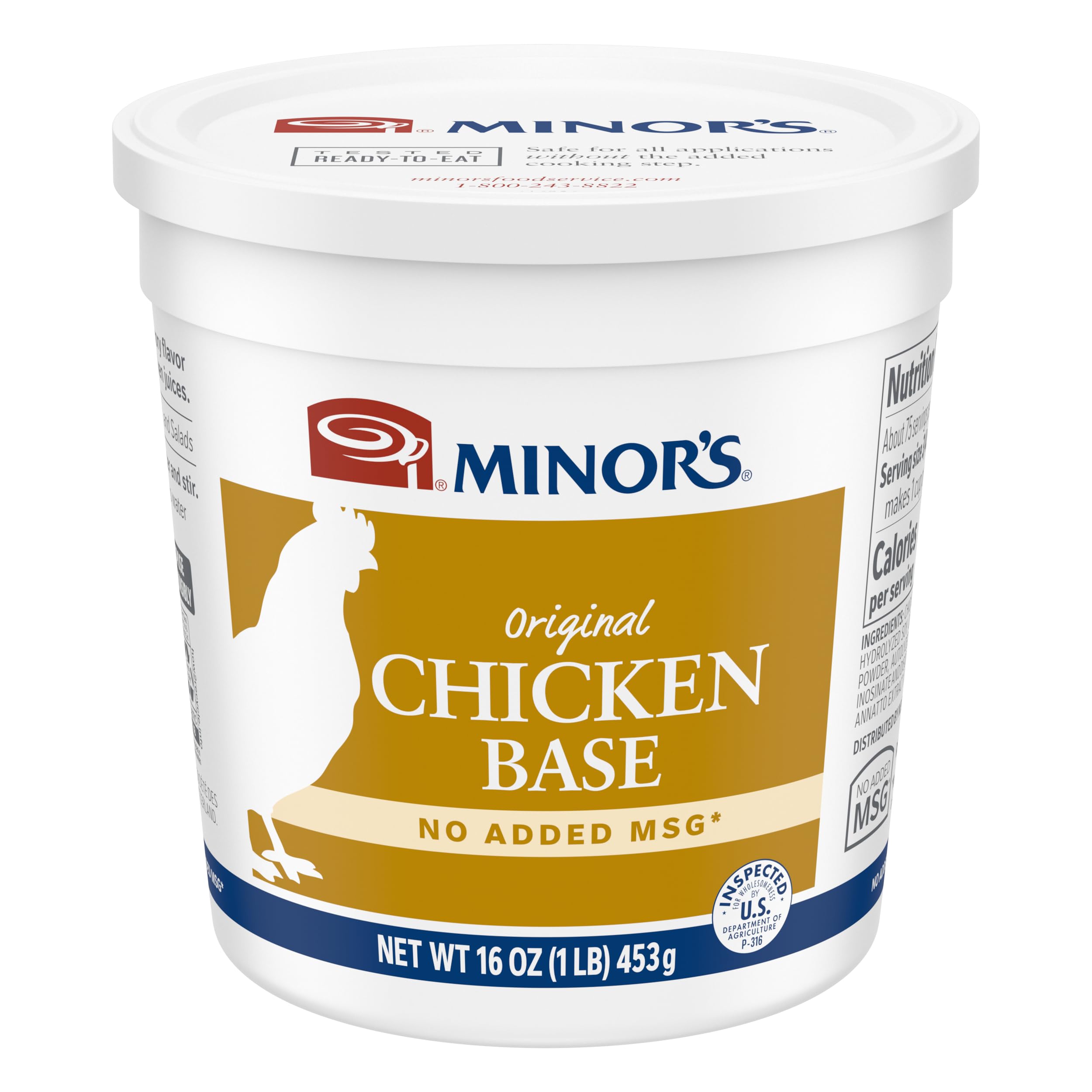 Minor's Chicken Base and Stock, Great for Soups and Sauces, 0 Grams Trans Fat, Poultry Flavor, 16 oz(Packaging May Vary)