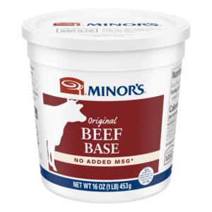 minor's beef base and stock, great for soups and sauces, 0 grams trans fat, no added msg, 16 oz