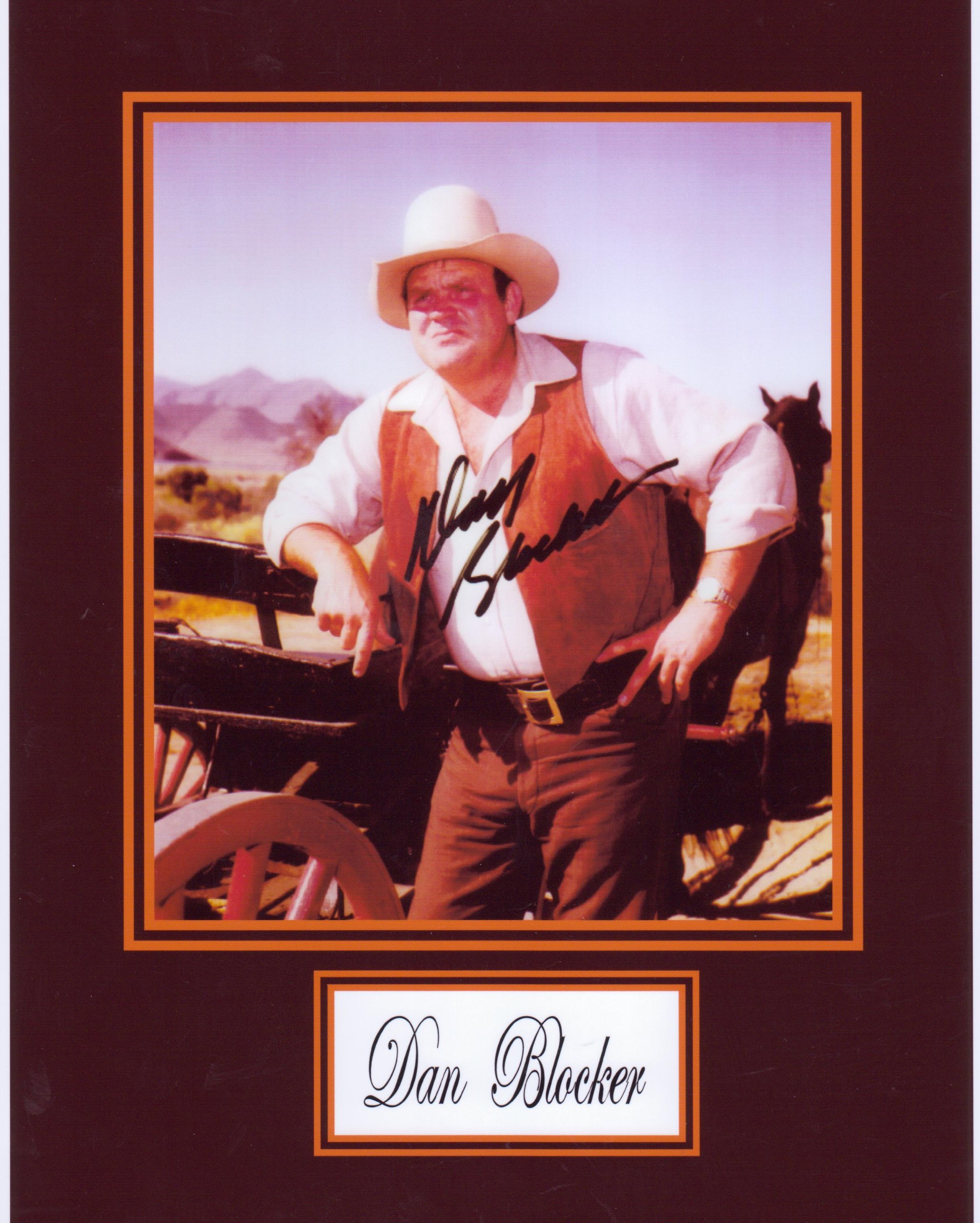 Kirkland Signature Dan Blocker, Hoss from Bonanza 8 X 10 Photo Autograph on Glossy Photo Paper