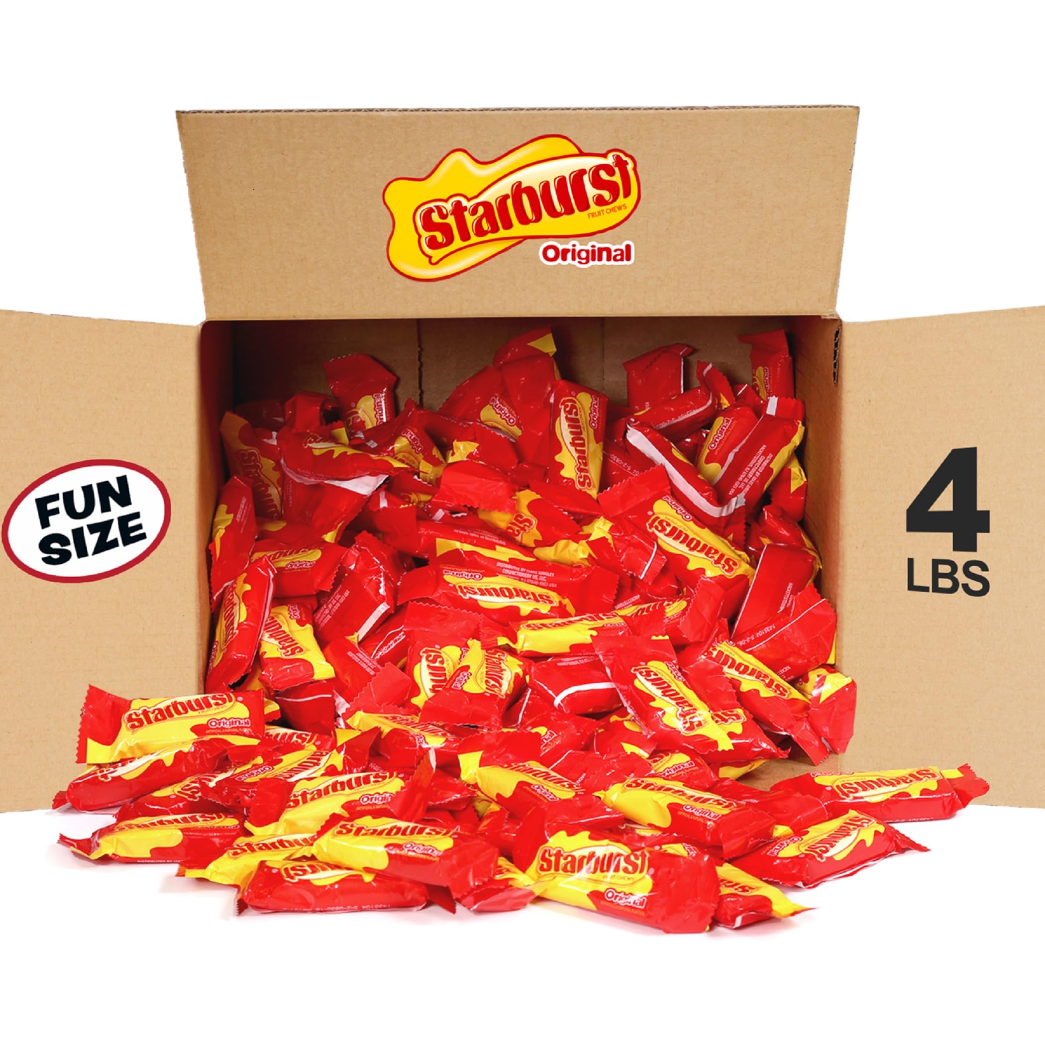 STARBURST Original Fun Size Chewy Candy Bulk Pack, 4 Pound Box