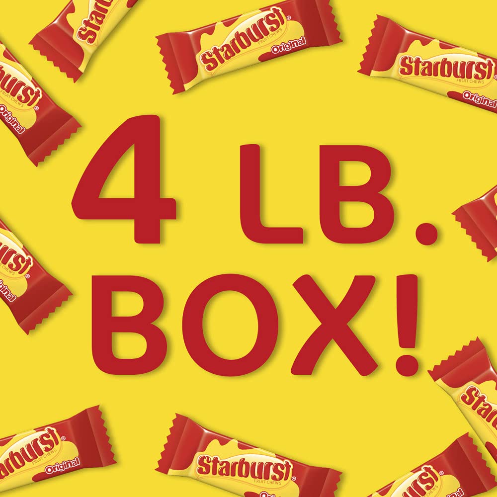 STARBURST Original Fun Size Chewy Candy Bulk Pack, 4 Pound Box