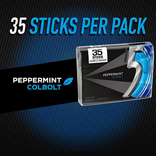 5 GUM Sugar Free Chewing Gum, Peppermint Cobalt, 35-stick pack (6 packs)