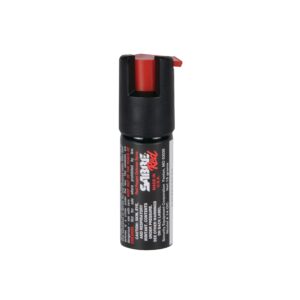 sabre red maximum strength pepper spray compact refill unit, 25 bursts, 10-foot (3-meter) range, made in the usa, black , .54 oz.