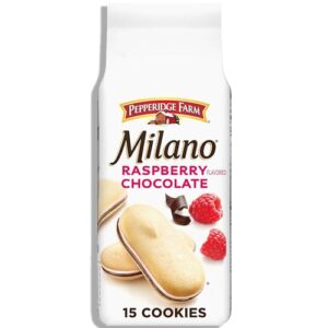 pepperidge farm milano cookies, raspberry chocolate, 7 oz. bag
