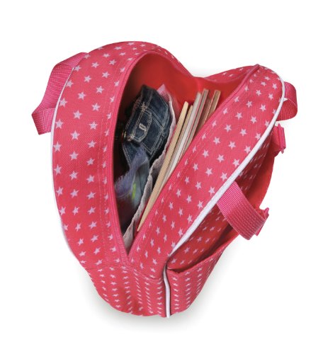 Badger Basket Toy Doll Travel Backpack Storage Bag for 18 inch Dolls - Pink/Star