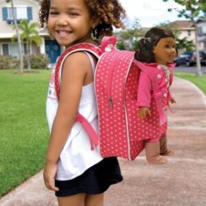 Badger Basket Toy Doll Travel Backpack Storage Bag for 18 inch Dolls - Pink/Star