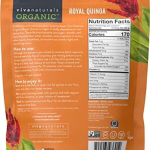 Viva Naturals Organic Quinoa, 4 lb - Plant Based Protein, Fiber and Iron - Pre-Washed Whole Grain Rice and Pasta Substitute for Quinoa Salad - USDA Organic, Gluten Free, Vegan, Non-GMO and Kosher